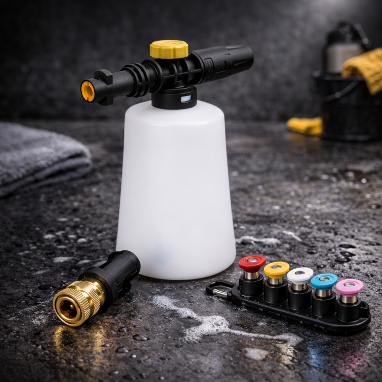 NexorLabs™ - Kärcher Foam Cannon Kit – Adapter, Spray Tips & Foam Lance